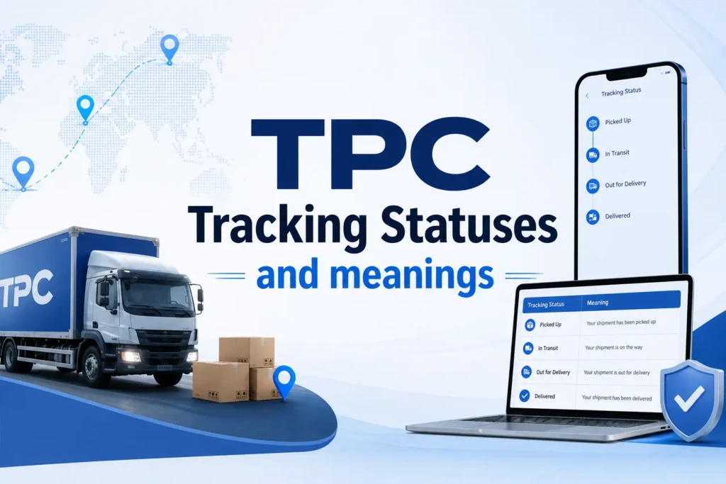Professional courier tracking statuses