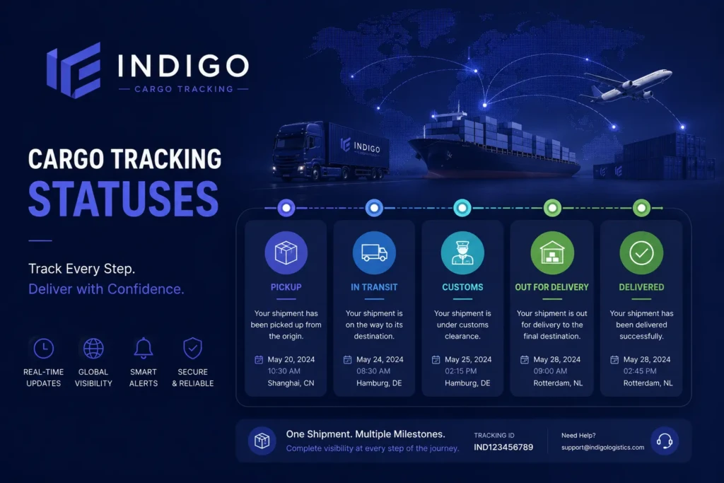 indigo cargo tracking statuses
