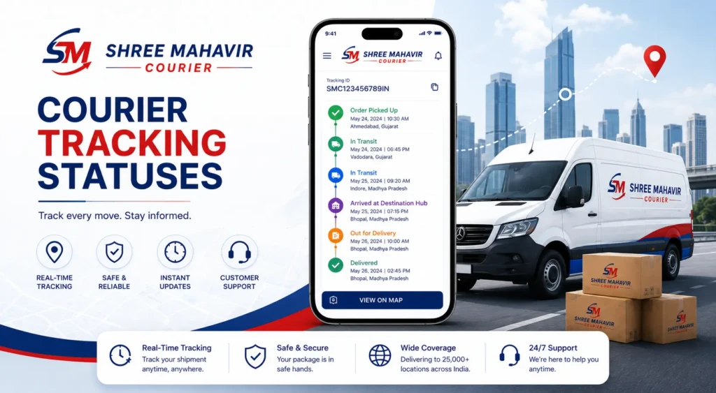 Shree Mahavir Courier Tracking statuses