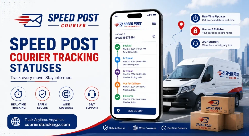speed post courier tracking statuses