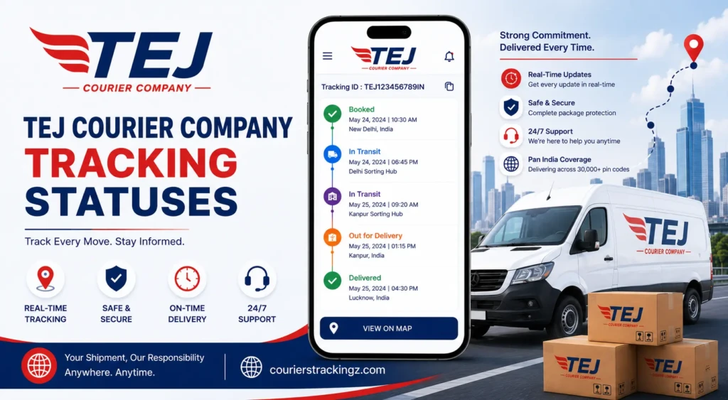 Tej Courier tracking statuses